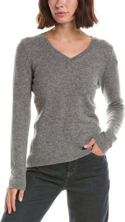 Fort&eacute; Cashmere Basic V-Neck 100% Cashmere Pullover