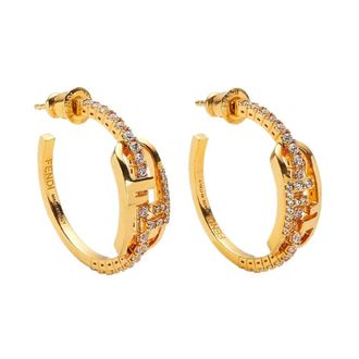 Fendi Earrings, female, Yellow, Size: ONE SIZE OLock Earrings