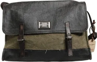 Dolce & Gabbana Dolce & Gabbana Military Green Two Tone Messenger Bag