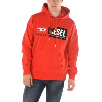 Diesel S-Girk-Hood-Cuty Mens Hoodies - Red - Size X-Small