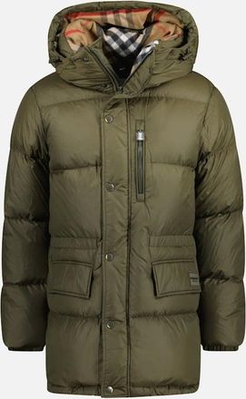 Burberry Mens Burberry Haworth Mid Length Down Puffer Jacket Khaki Green - Size: 40/Regular