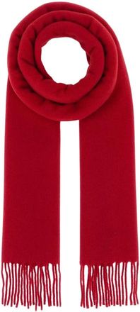 Ami Quota Wool Scarf - Dames - Wintersjaals - Rood - ONE Size - Wol - Accessoires
