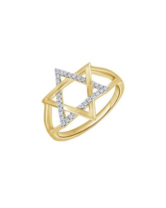Sabrina Designs 14K 0.12 Ct. Tw. Diamond Star Of David Ring