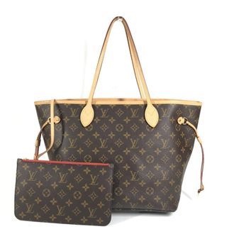 Louis Vuitton Brown Cerise Red Color Monogram Canvas Handbag Shoulder Bag Tote Bag (Pre-Owned)