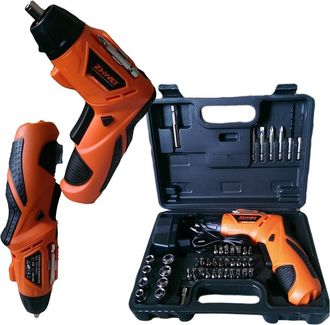 Trade Shop Trade Shop - Destornillador Taladro 4.8 Voltios 45pcs Con Accesorios Convertibles Verticales Convertibles