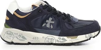 Premiata Blue Chunky Trainers with Logo Details