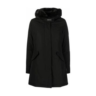 Woolrich Beaker Parka - Heren - Dons jassen - Zwart - L - Katoen - Jassen