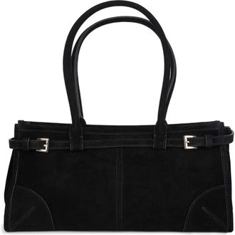 Jeffrey Campbell Pesky Leather Shoulder Bag in Black Suede at Nordstrom