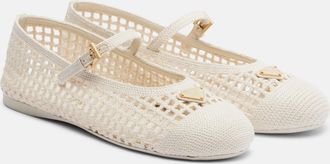 Prada Bailarinas de croch&eacute;