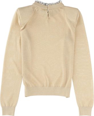 Circus Hotel Chain-Detail Viscose Blend Sweater - White