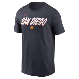Nike San Diego Padres City Connect Wordmark Nike Mens MLB T-Shirt in Black | N1994CAPYP-APT