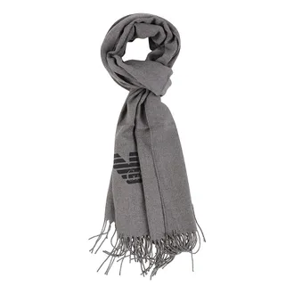Emporio Armani Accessoires, Heren, Grijs, ONE Size, Logo Sjaal