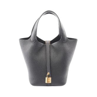 Herm&egrave;s Borsa a mano Pre-owned Picotin Lock PM in Taurillon Clemence - - Pre-owned - Donna - Nero - ONE SIZE