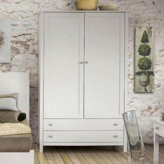 Milani Home ORION - armadio due ante in legno bianco
