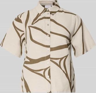 Vila Bluse aus Viskose-Mix mit Knopfleiste Modell PRISILLA in Beige, Gr&ouml;&szlig;e 34