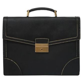 Prada Pre-owned Leather briefcases - Dames - Vintage Handtas - Zwart - ONE Size - Leer - Vintage