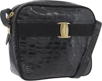Ferragamo Pre-owned Cross Body Bags, female, Black, Size: ONE SIZE Pre-owned Shoulder Bag