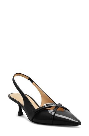 Stuart Weitzman Georgie Kitten Heel Slingback Pump in Black at Nordstrom, Size 7.5