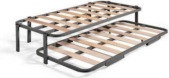 HOGAR 24 Hogar24 - Cama Nido con 2 somieres estructura reforzada doble barra superior + 6 patas. Varias medidas 90X200