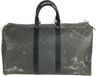 Louis Vuitton Pre-owned Boston Bag - Damier Canvas - unisex - Vintage Weekendtas - Zwart - ONE Size - Vintage
