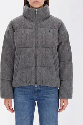 Polo Ralph Lauren Quilted Wool and Cashmere Short Jacket with Pony Logo