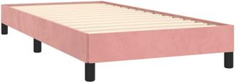 vidaXL Estructura de cama sin colchón terciopelo rosa 100x200 cm Vidaxl