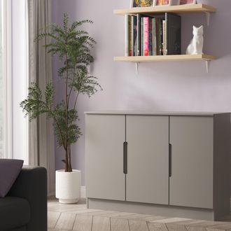Lewis's Milan 3 Door Sideboard in Dusk Grey - Ready Assembled - Lewiss Home | TJ Hughes