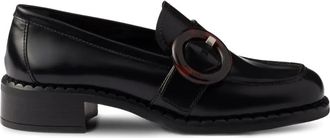 Prada Mocassini con fibbia circolare - Nero