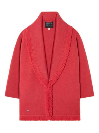 Alanui fringed finest coat - Red
