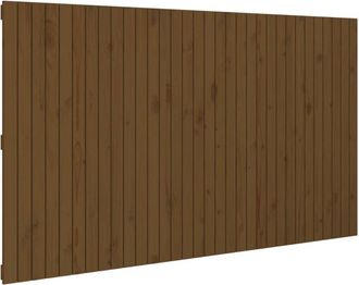 vidaXL Wall Headboard Honey Brown 204x3x110 cm Solid Wood Pine Vidaxl