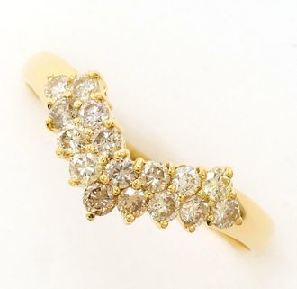C&A Brown Yellow Gold Yellow Gold (18K) Band Ring (Pre-Owned)