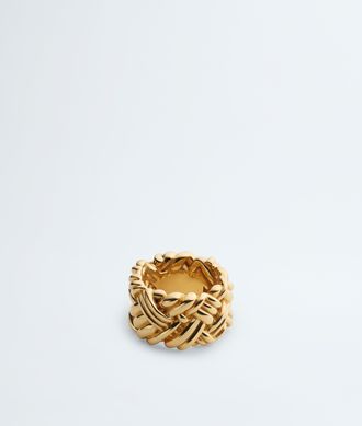 Bottega Veneta Intreccio Ring - Gold - Woman - 11 - 100% Sterling Silver