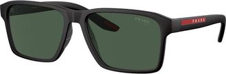 Prada Prada Sport Rectangle Frame Sunglasses - Black