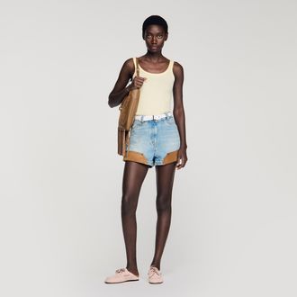 Sandro Ribbed vest top