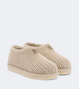 Miu Miu Knitted slip-on shoes