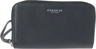 Coach Pre-owned Clutches, female, Black, Size: ONE SIZE Pre-owned Leather Coin Case
