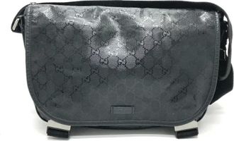 Gucci Pre-owned Shoulder Bags, female, Black, Size: ONE SIZE Pre-owned Canvas gucci-bags