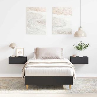 Berkfield Home Bed Frame No Mattress Black 100x200 cm Engineered Wood