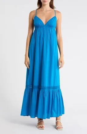 Abound Cotton Maxi Dress in Blue Empire at Nordstrom Rack, Size X-Small