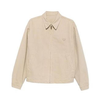 Prada Chaqueta con logo triangular - Jackets - Hombre - Beige - L