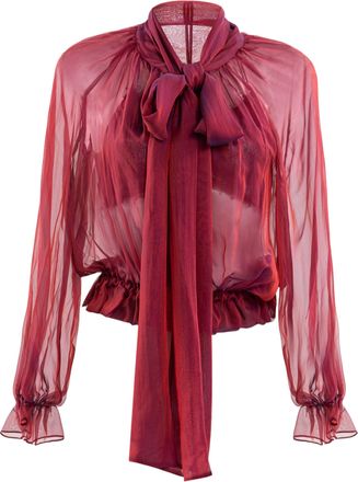 Saiid Kobeisy Chiffon Bow Chemise