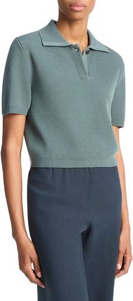 Vince Ribbed Polo Shirt