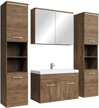Badplaats Badplaats Conjunto De Muebles De Ba&ntilde;o Paso Xl 80 X 40 Cm - Roble