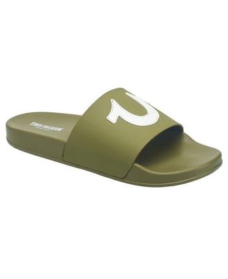 True Religion 112 Logo Slide in Olive at Nordstrom, Size 10