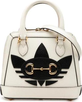 Gucci Pre-owned Horsebit 1955 Satchel - Dames - Vintage Handtas - Wit - ONE Size - Leer - Vintage