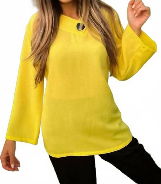 Helsi Georgia Linen Pullover Top In Daffodil Yellow