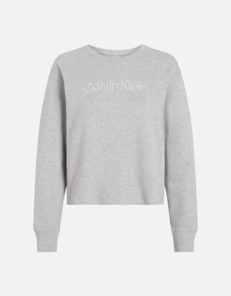 Calvin Klein Womens Women Modern Terry Sweatshirt, Grey Heather - Size: 12