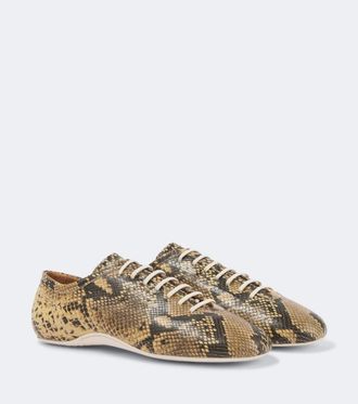 Dries Van Noten Snake-effect leather sneakers