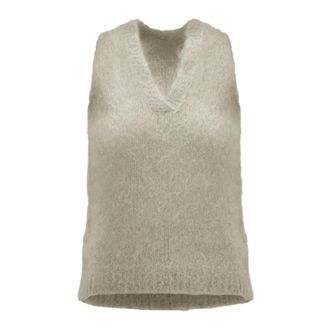 Bomboogie Gilet in Mohair con Scollo a V - - Knitwear - Donna - Beige - M