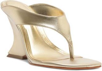 Schutz Maya Wedge Sandal in Platina at Nordstrom, Size 10.5